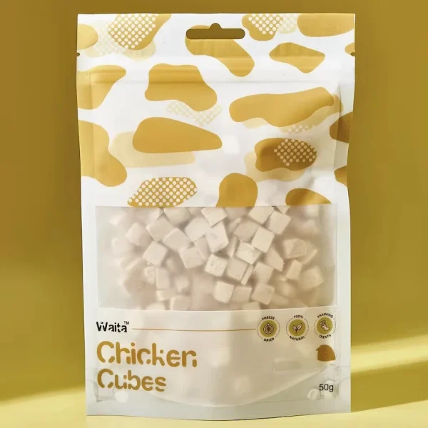 Waita 100% Natural Freeze Dried Chicken Cube 50g - Cat Dog Pet Healthy Treats