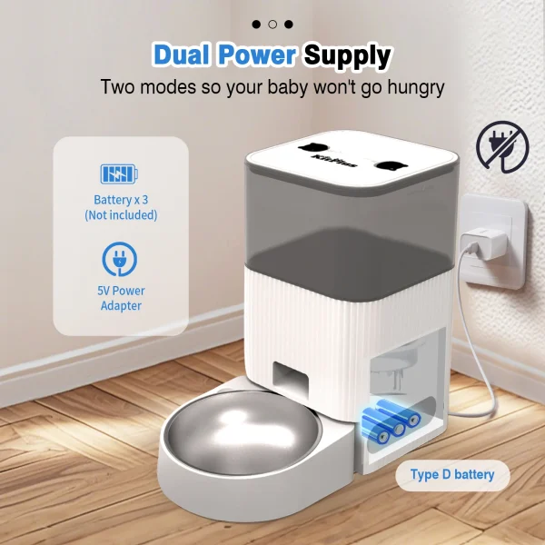 KITPLUS Automatic Cat Feeder, APP Control, with Timer