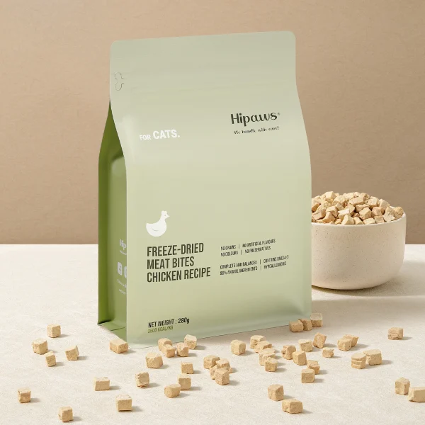 Hipaws Complete Natural Chicken Recipe Freeze-Dried Cat Food Treats Toppers 280g