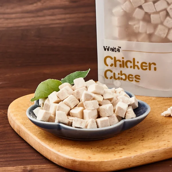 Waita 100% Natural Freeze Dried Chicken Cube 50g - Cat Dog Pet Healthy Treats