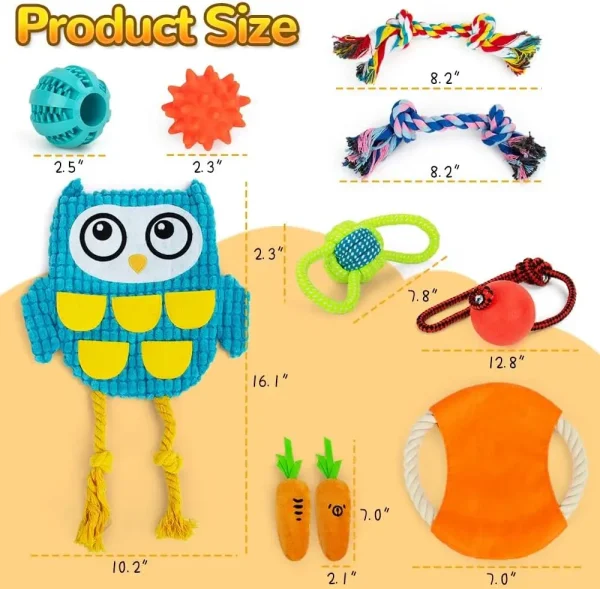11 Pcs Dog Toys Set