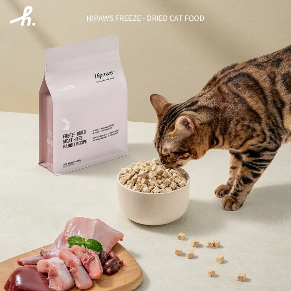 Hipaws Complete Natural Cat Recipe Freeze-Dried Food Treats Toppers 280g