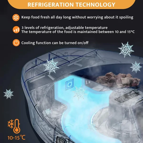 Automatic Cat Feeder - Wet Food with Cooling, Semiconductor Refrigeration