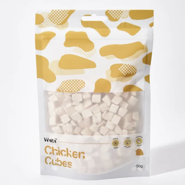 Waita 100% Natural Freeze Dried Chicken Cube 50g - Cat Dog Pet Healthy Treats