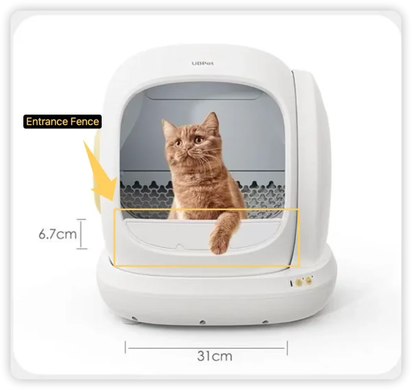 Raised Entrance, Self Cleaning Cat Litter Box