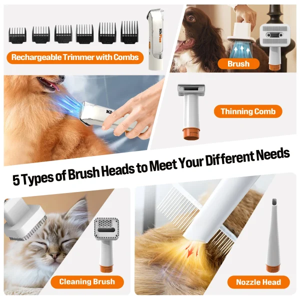 Dog Grooming Kit, Rechargeable Hair Trimmer