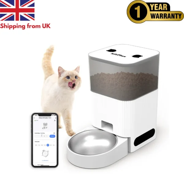KITPLUS Automatic Cat Feeder, APP Control, with Timer
