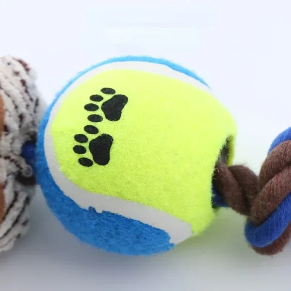 Corduroy Tennis Cotton Rope Dog Toy
