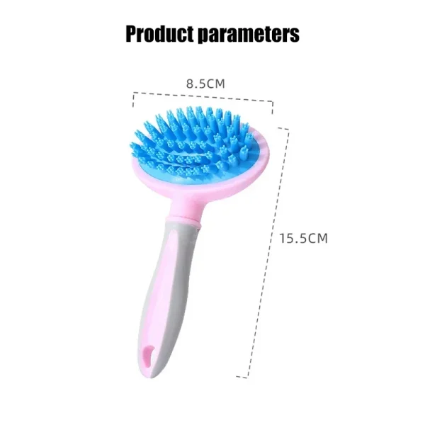 Pet Massage Shedding Brush with Self-cleaning Slicker