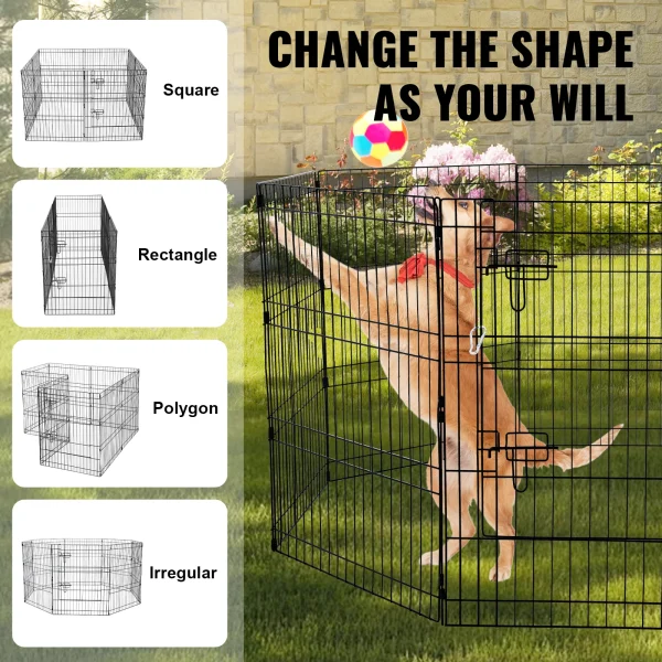Dog Playpen Foldable Metal Exercise