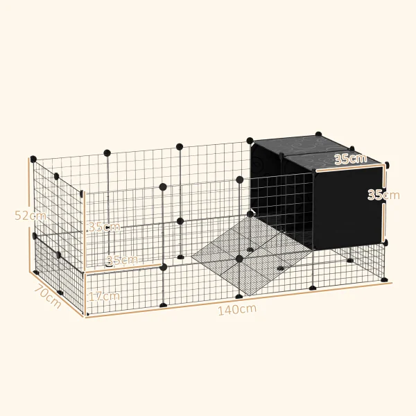 DIY Small Animal Cage w/ Elevated Huts