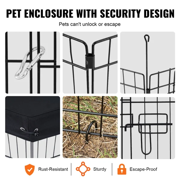 Dog Playpen Foldable Metal Exercise