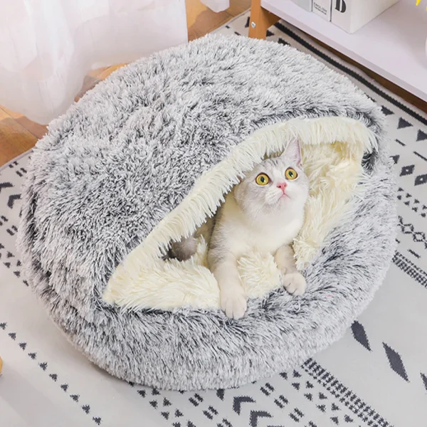 Tieker Plush Pet Bed Round Cat and Dog Soft Bed Pet Mattress