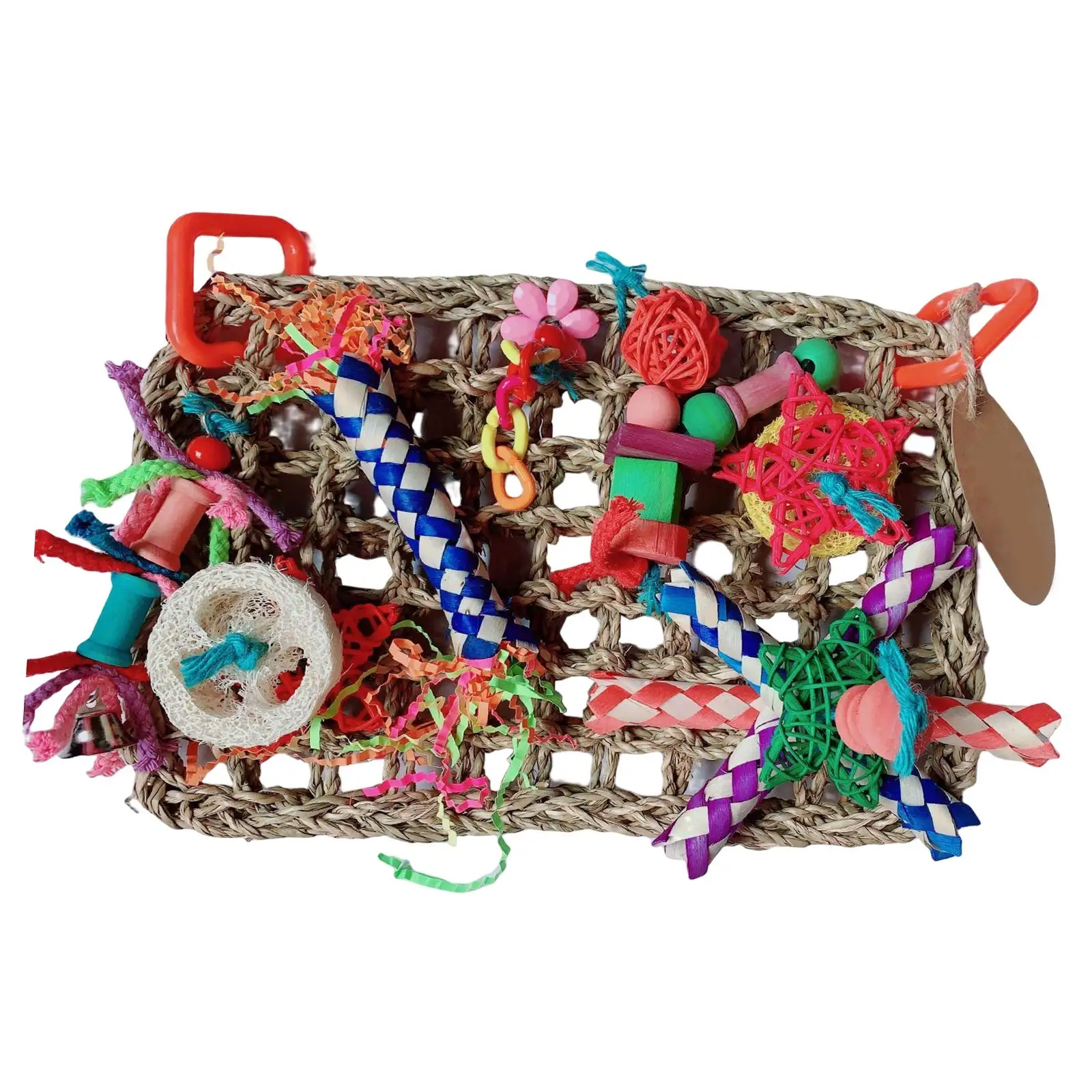Birds Climbing Net Hanging Hook Cage Parrots Foraging Toys for Cockatiel Finches