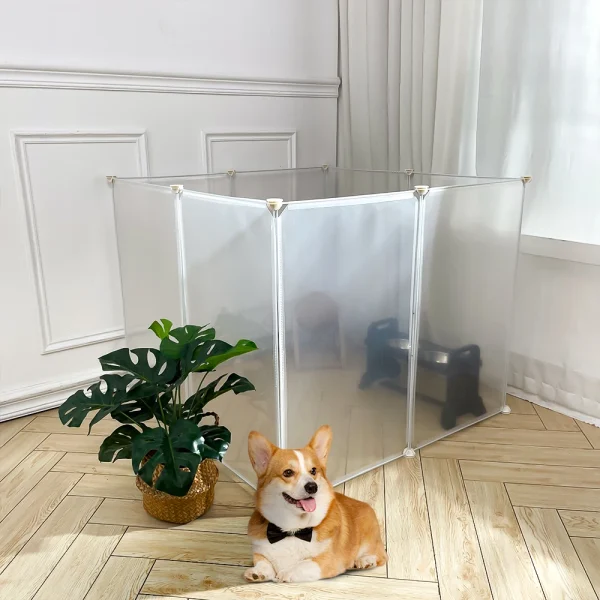 Tieker 8/10/12 pieces of fully transparent portable small pet fence
