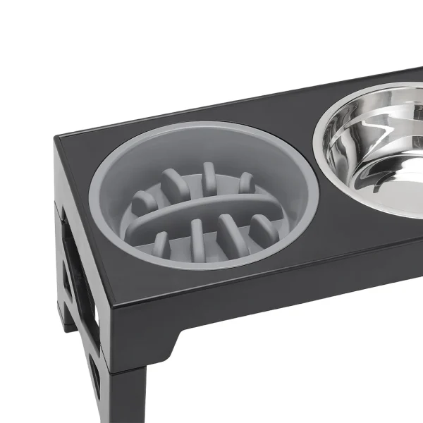 5-Level Adjustable Elevated Dog Feeder with 2 Bowls