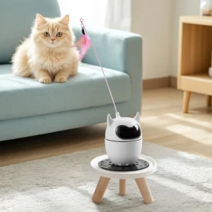 Tieker Indoor Automatic Cat Laser Toy, Rechargeable With Remote Control