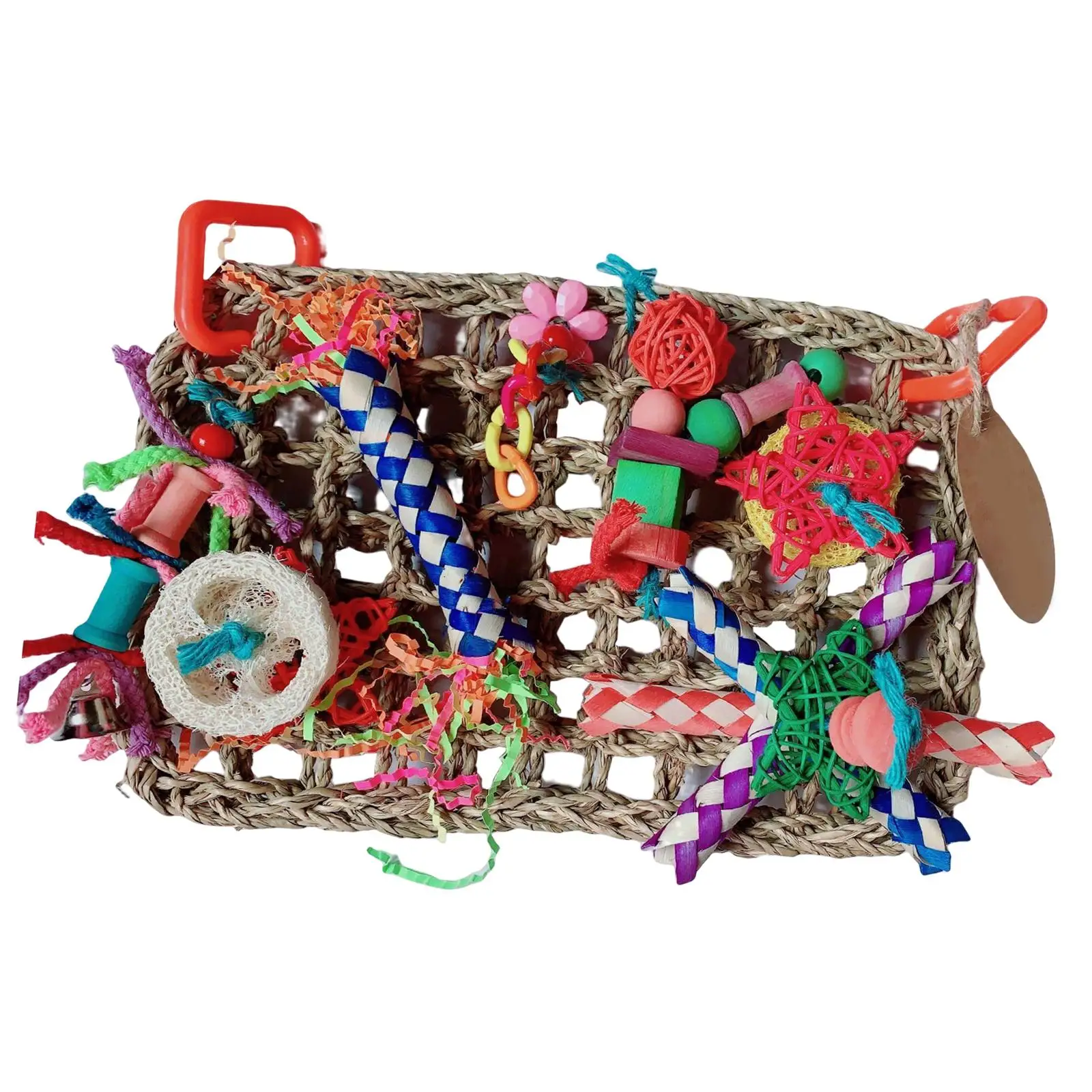 Birds Climbing Net Hanging Hook Cage Parrots Foraging Toys for Cockatiel Finches
