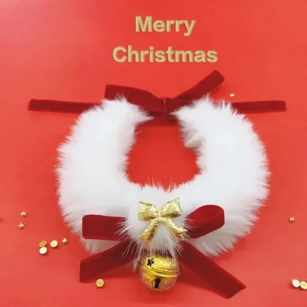 Pet Necklace Cat Christmas Bow Necklace