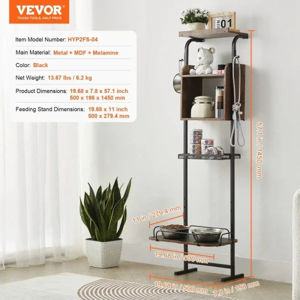 Storage Pet Feeding Station and Toy Organizer
