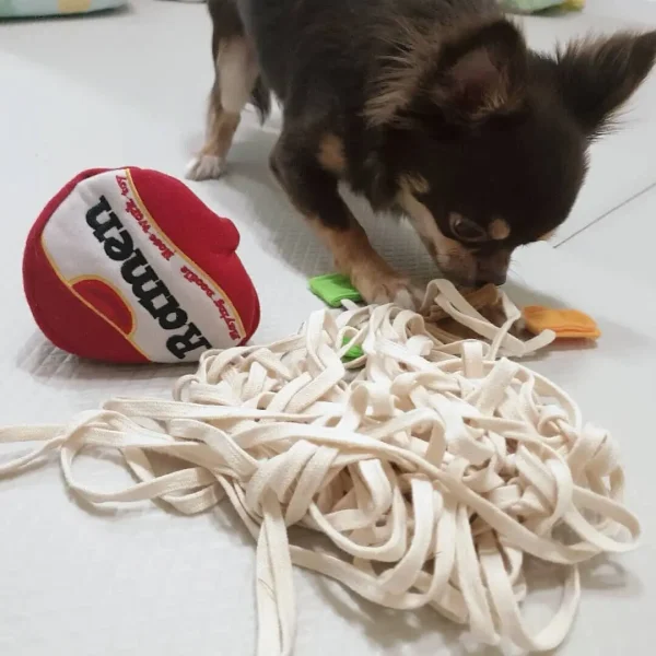 Funny Noodle Shape Leaking Food Dog Toy