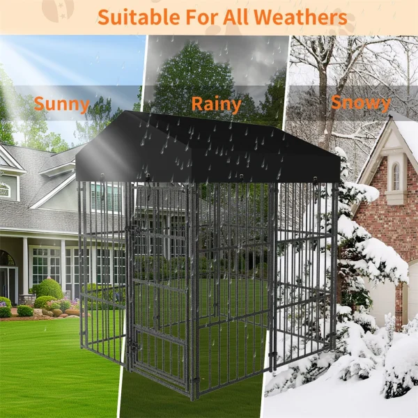 Heavy Duty Large Dog Kennel - Welded Metal