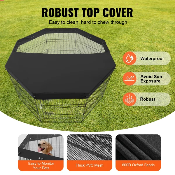 Dog Playpen Foldable Metal Exercise