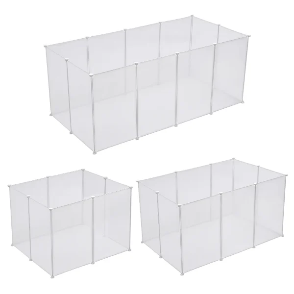 Tieker 8/10/12 pieces of fully transparent portable small pet fence