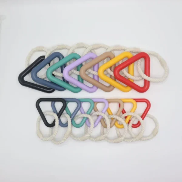 Pet Chew Toys Triangle TPR Cotton Rope
