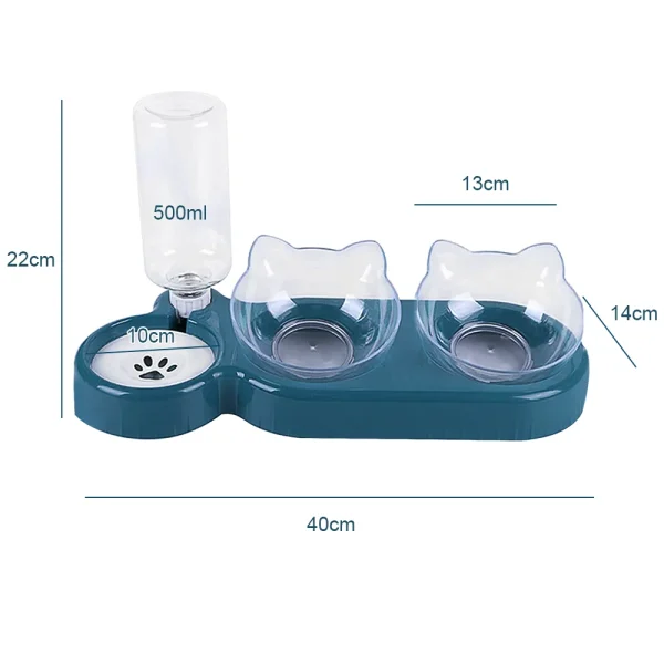 Pet Feeder Food Bowl, Automatic Feeder 2 in 1