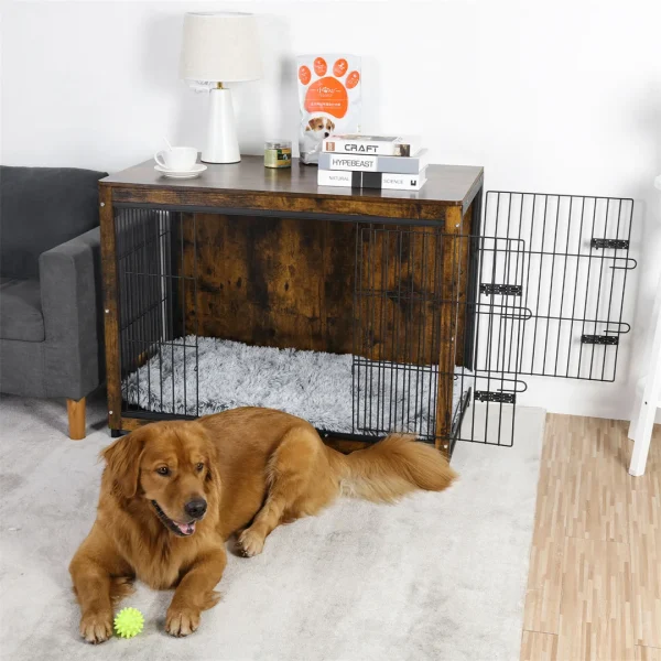 Spacious Dog Cage Furniture End Table