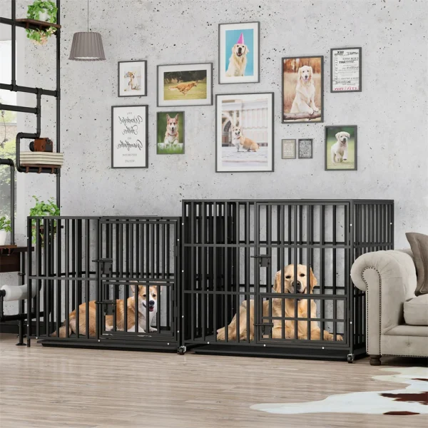 Oversized Stackable Dog Crate with Double Layer