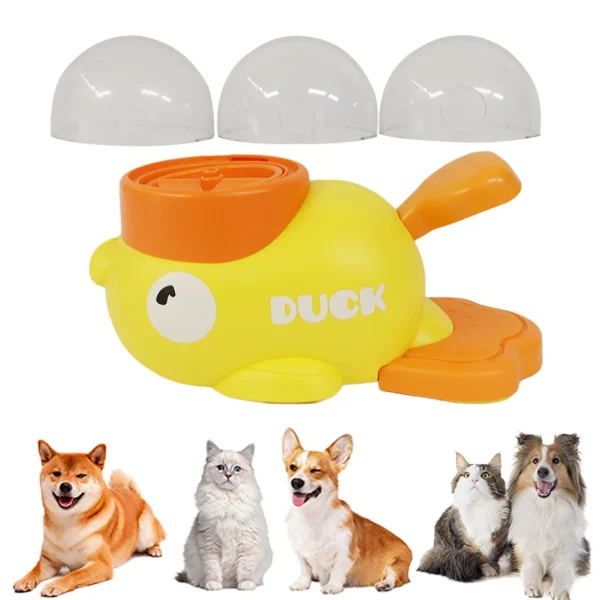 Yellow Duck Pet Automatic Feeder Wear Resist Dog Snack