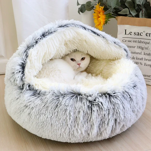 Tieker Plush Pet Bed Round Cat and Dog Soft Bed Pet Mattress