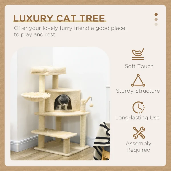 PawHut Cat Tree Tower Climbing Activity Centre