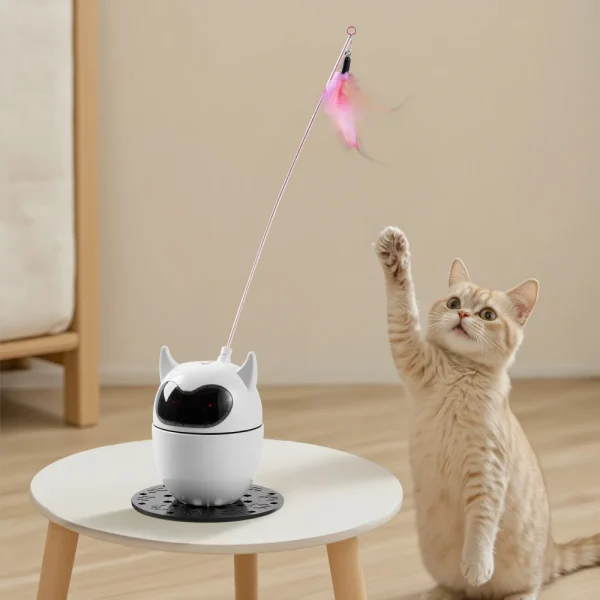 Tieker Indoor Automatic Cat Laser Toy, Rechargeable With Remote Control
