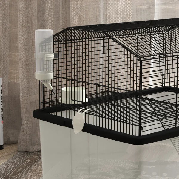 Hamster Cage with Wheels - Black