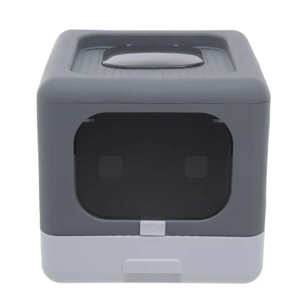 Full Enclosed Cat Toilet Litter Box in Grey