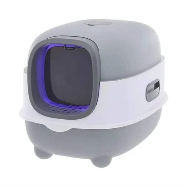 Large Hooded Cat Toilet Litter Box with UV Sterilization