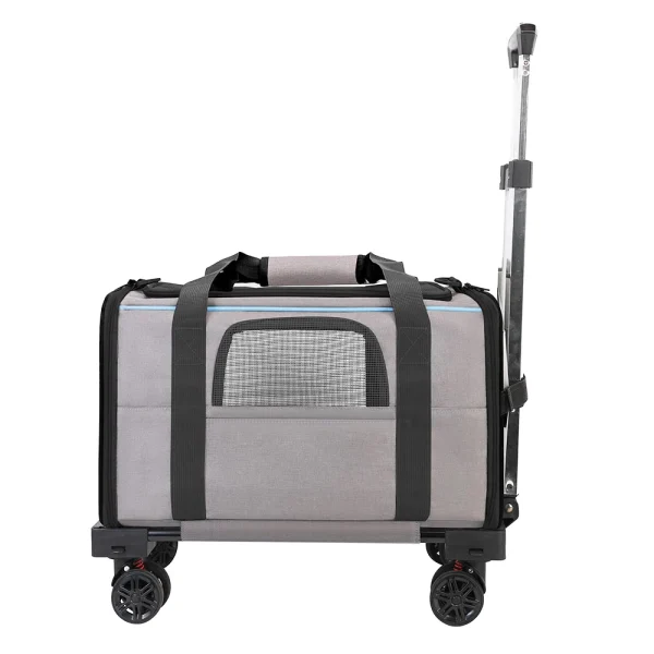 Trolley Bag - Detachable Rolling Carrier for Small Dogs