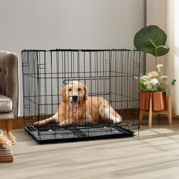 Tieker Pet Fence With Bottom Tray and 2 Doors
