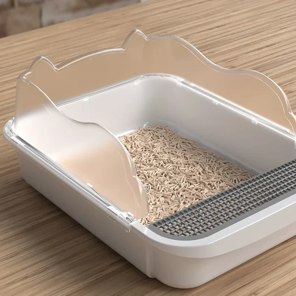 Large Capacity Semi-Enclosed Cat Litter Box