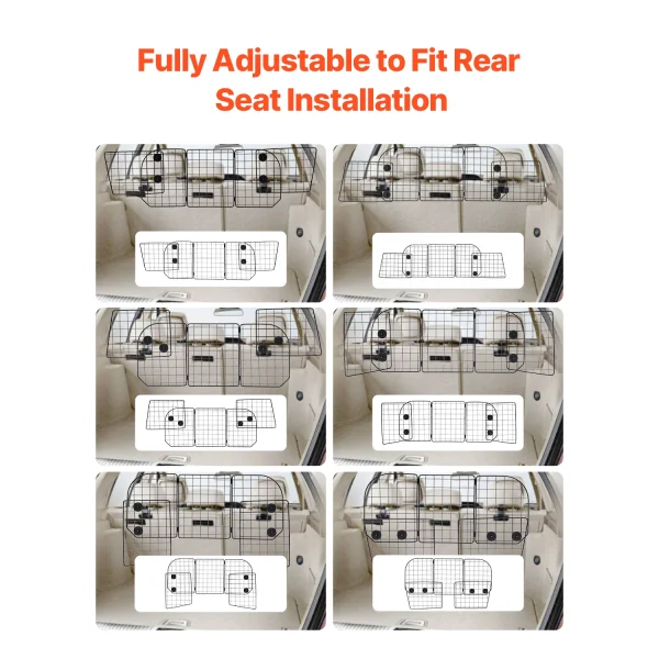 Dog Car Barrier Universal-Fit Back Seat
