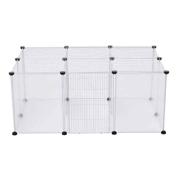 Tieker 12 /16/18 DIY transparent Pet playpen with door