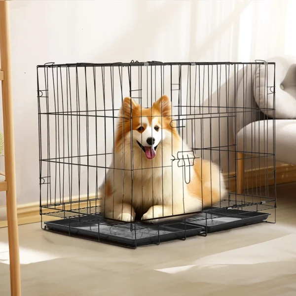 Tieker Pet Fence With Bottom Tray and 2 Doors