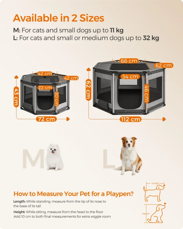 Oxford Fabric Dog Playpen, Breathable Mesh