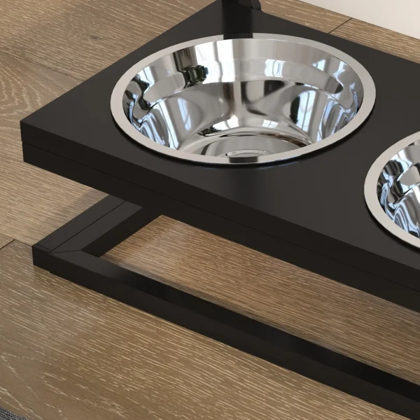 Raised Dog Bowl w/ Adjustable Height Stand