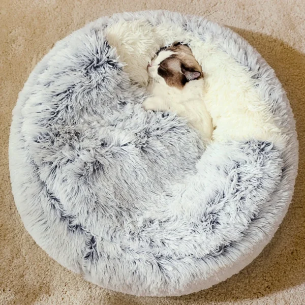 Tieker Plush Pet Bed Round Cat and Dog Soft Bed Pet Mattress