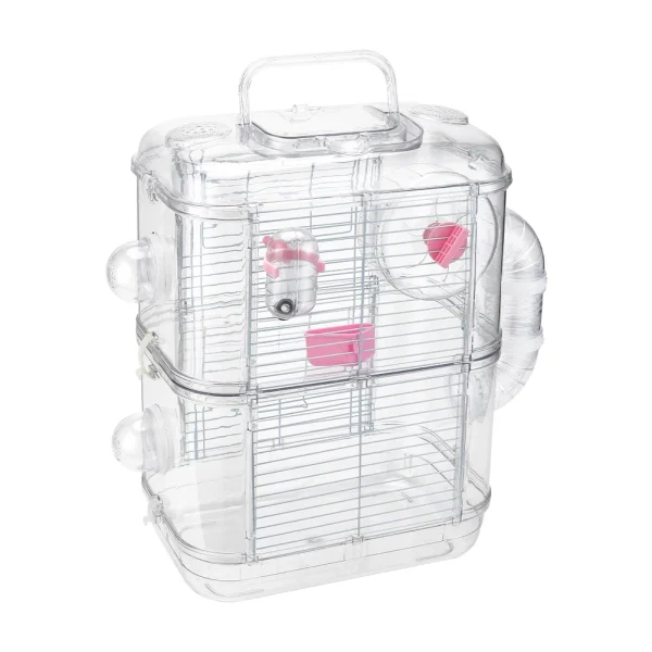 Tieker portable transparent hamster cage