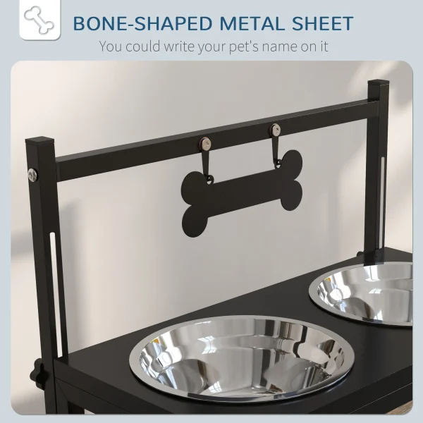 Raised Dog Bowl w/ Adjustable Height Stand
